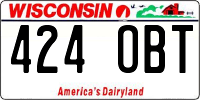 WI license plate 424OBT