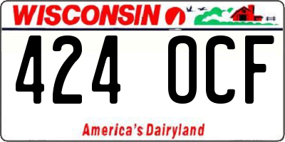 WI license plate 424OCF