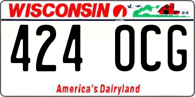 WI license plate 424OCG