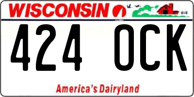 WI license plate 424OCK