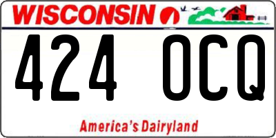 WI license plate 424OCQ