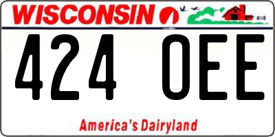 WI license plate 424OEE