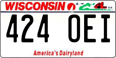 WI license plate 424OEI