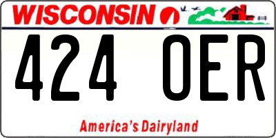 WI license plate 424OER