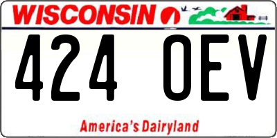 WI license plate 424OEV