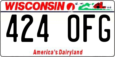 WI license plate 424OFG