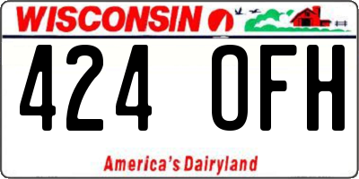 WI license plate 424OFH