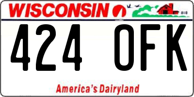 WI license plate 424OFK