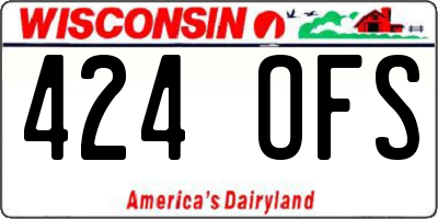 WI license plate 424OFS