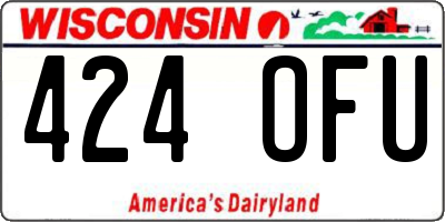 WI license plate 424OFU