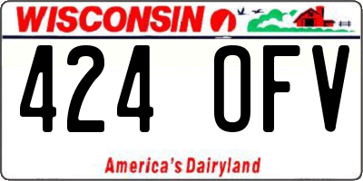WI license plate 424OFV