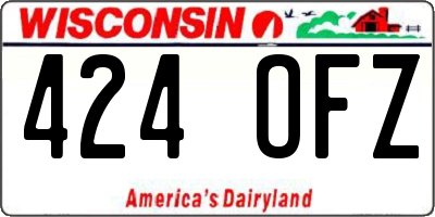 WI license plate 424OFZ
