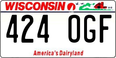 WI license plate 424OGF