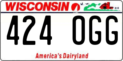 WI license plate 424OGG