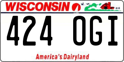 WI license plate 424OGI