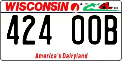 WI license plate 424OOB
