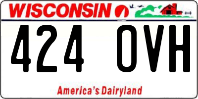 WI license plate 424OVH