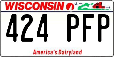 WI license plate 424PFP
