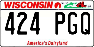 WI license plate 424PGQ