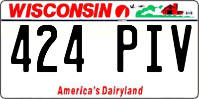 WI license plate 424PIV