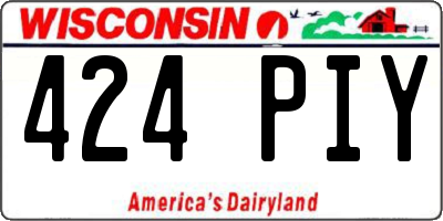 WI license plate 424PIY