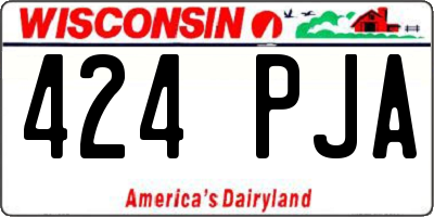 WI license plate 424PJA