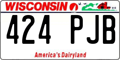 WI license plate 424PJB