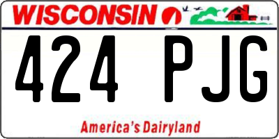 WI license plate 424PJG