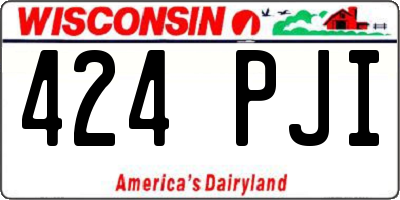 WI license plate 424PJI
