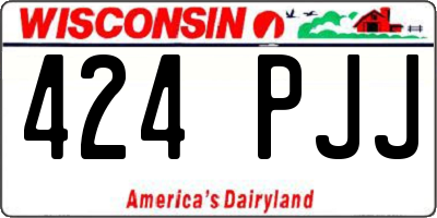 WI license plate 424PJJ