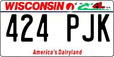 WI license plate 424PJK