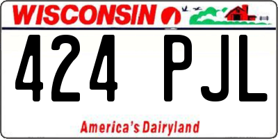 WI license plate 424PJL