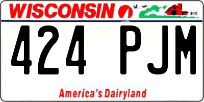 WI license plate 424PJM