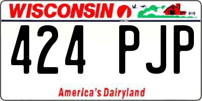 WI license plate 424PJP
