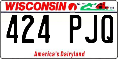 WI license plate 424PJQ
