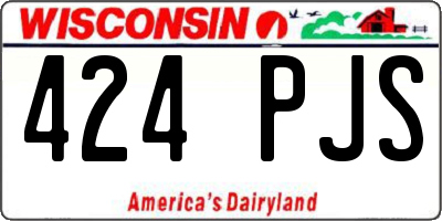 WI license plate 424PJS