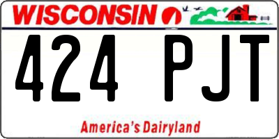 WI license plate 424PJT