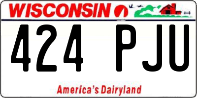WI license plate 424PJU
