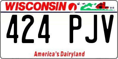 WI license plate 424PJV