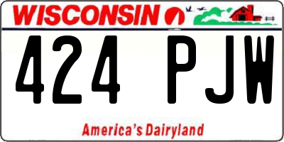 WI license plate 424PJW