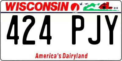 WI license plate 424PJY