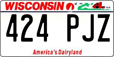 WI license plate 424PJZ