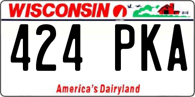 WI license plate 424PKA
