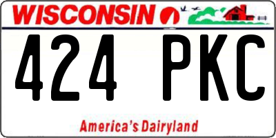 WI license plate 424PKC