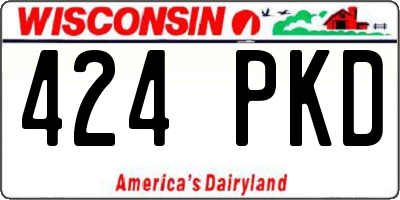 WI license plate 424PKD
