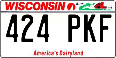 WI license plate 424PKF