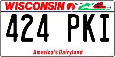 WI license plate 424PKI