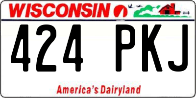 WI license plate 424PKJ