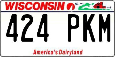 WI license plate 424PKM