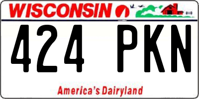 WI license plate 424PKN